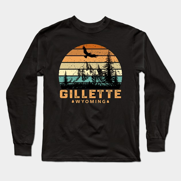 Gillette Wyoming Mountain View Long Sleeve T-Shirt by HomeSpirit